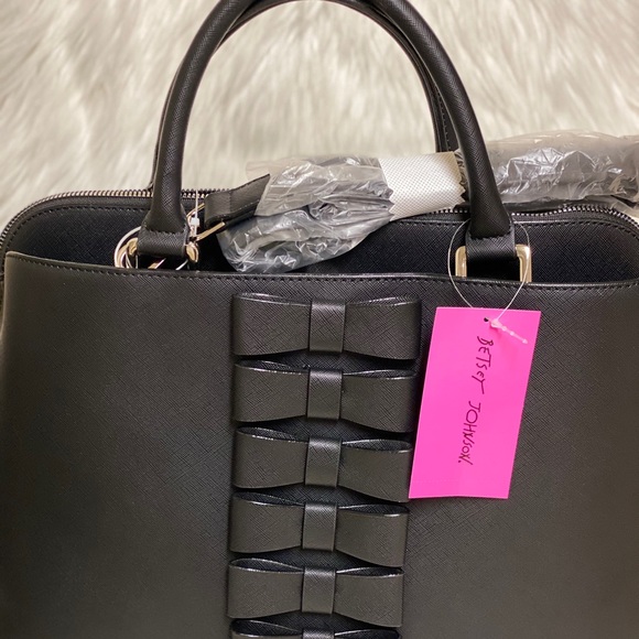 Betsey Johnson Multi Bow Large Tote Crossbody - Picture 2 of 11